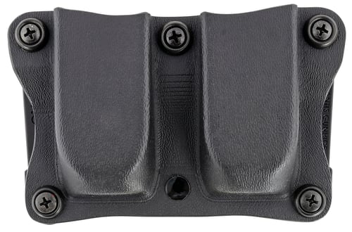 DeSantis Gunhide A87KJYYZ0 Quantico Double Mag Pouch OWB Black Kydex, Belt Clip Fits Belts Up To 1.50