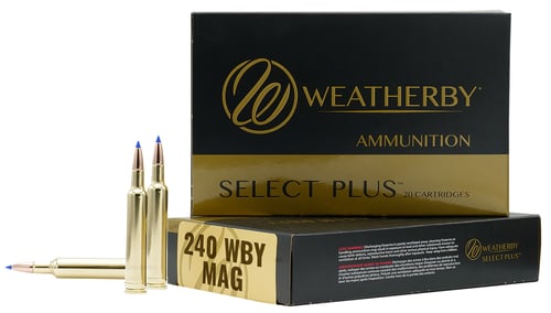 Weatherby N24090ACB Select Plus  240 Wthby Mag 90 gr 3375 fps Nosler AccuBond 20 Bx/10 Cs