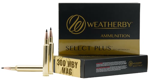 Weatherby N300200ACB Select Plus  300 Wthby Mag 200 gr 3250 fps Nosler AccuBond 20 Bx/10 Cs