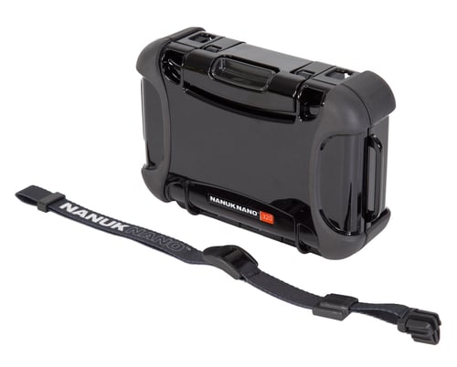 Nanuk 320-0001 Nano 320 Water-Resistant Black Polycarbonate Material with PowerClaw Patches 5.90