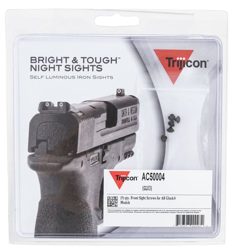 TRIJICON FRONT SIGHT SCREWS FOR ALL GLOCK MODELS 5 PACK