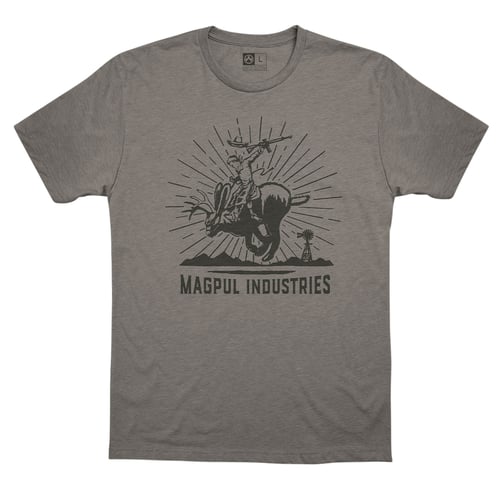 Magpul MAG1173-039-S Jackalope Rodeo  Stone Gray Cotton/Polyester Short Sleeve Small