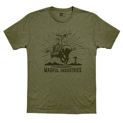 Magpul MAG1173-318-S Jackalope Rodeo  Olive Cotton/Polyester Short Sleeve Small