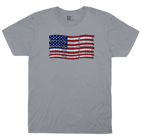 Magpul MAG1180-040-S P-Mag Flag  Silver Cotton Short Sleeve Small