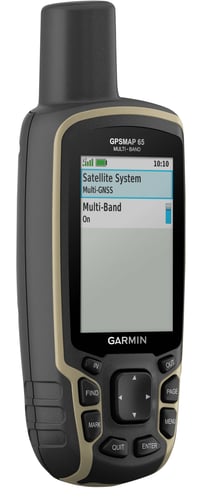 Garmin 0100245100 GPSMAP 65 Tan w/Black Accents w/GNSS & Multi-Band Support, TOPO Mapping, Land Boundaries, Smart Notifications, Geocaching, Micro-SD Slot AA