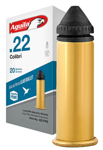 Aguila 1B220337 Colibri Rimfire 22 LR 20 gr Lead 1000 Per Box/