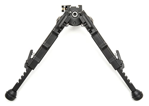 Accu-Tac BRASG204 BR-4 G2 Arca Spec Bipod made of Black Hardcoat Anodized Aluminum with ARCA Style Rail Attachment, Steel Feet & 5.75