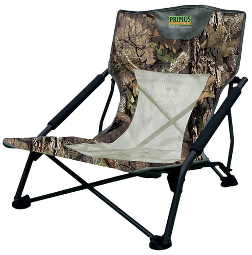 Primos PS6009 Wingman Turkey Chair  Mossy Oak Break Up Camo & Mesh, Steel Frame Holds Up To 300 lbs., Attached Shoulder Strap