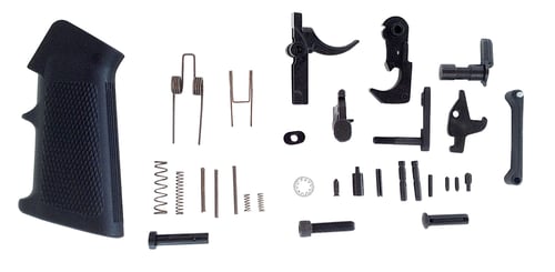 LBE Unlimited AR15LPKT Complete Lower Parts Kit  w/Pistol Grip & Trigger Guard AR-15 Black