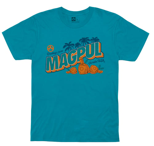 Magpul MAG1170-441-S Fresh Squeezed Freedom CVC  Ocean Blue Cotton/Polyester Short Sleeve Small