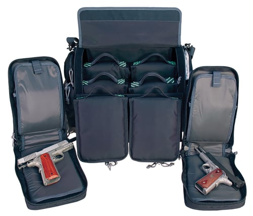 GPS Bags GPS1955BRN Barn  with 8 Pistol Cases, Visual ID Storage System, Lockable Zippers, Protective Hard-Sided Case & PRYM1 Blackout Finish