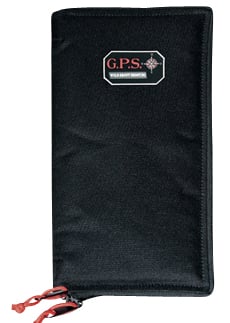 GPS PISTOL SLEEVE MEDIUM LOCKABLE ZIPPER BLACK NYLON