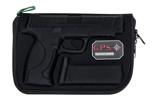 GPS Bags 912PC Custom Molded  w/ Lockable Zippers Internal Mag Holder & Black Finish for S&W M&P Full-Size/Compact (9mm Luger/40 S&W/45 ACP)
