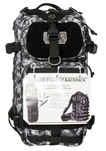 GPS Bags GPST1611LTB Tactical Bugout Gray Digital 1000D Polyester with Lockable Zippers, Pull-Out Rain Cover & Padded Waist Strap Holds 2 Handguns & Magazines