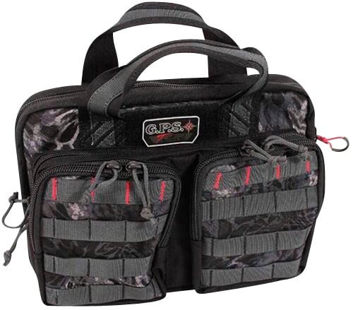 GPS Bags GPST1316PCP Tactical Quad +2 PRYM1 Blackout 1000D Polyester with YKK Lockable Zippers, 8 Mag Pockets, 2 Ammo Front Pockets, Visual ID Storage System & Holds Up To 6 Handguns