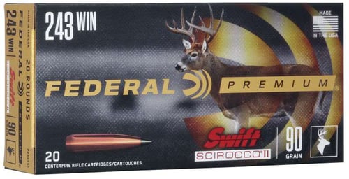 Federal P224VLKSS1 Premium  224 Valkyrie 81 gr Swift Scirocco II 20 Bx/10 Cs