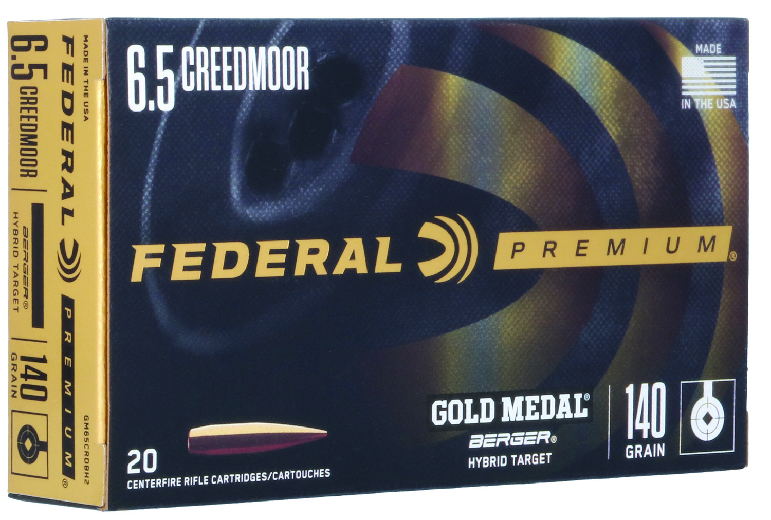 FEDERAL GOLD MEDAL 6.5CM 140GR BERGER VLD 20RD 10BX/CS