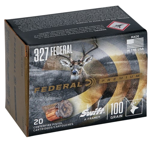 Federal P327SA Premium  327 Federal Mag 100 gr Swift A Frame 20 Per Box/ 10 Case