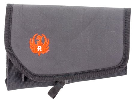 Ruger 27069 Buttstock Shell Holder  Black Neoprene with Red Ruger Logo Holds up to 8 Rifle Rounds