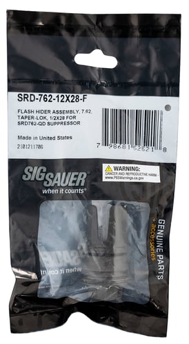 Sig Sauer SRD76212X28F CQB Flash Hider Black with 1/2