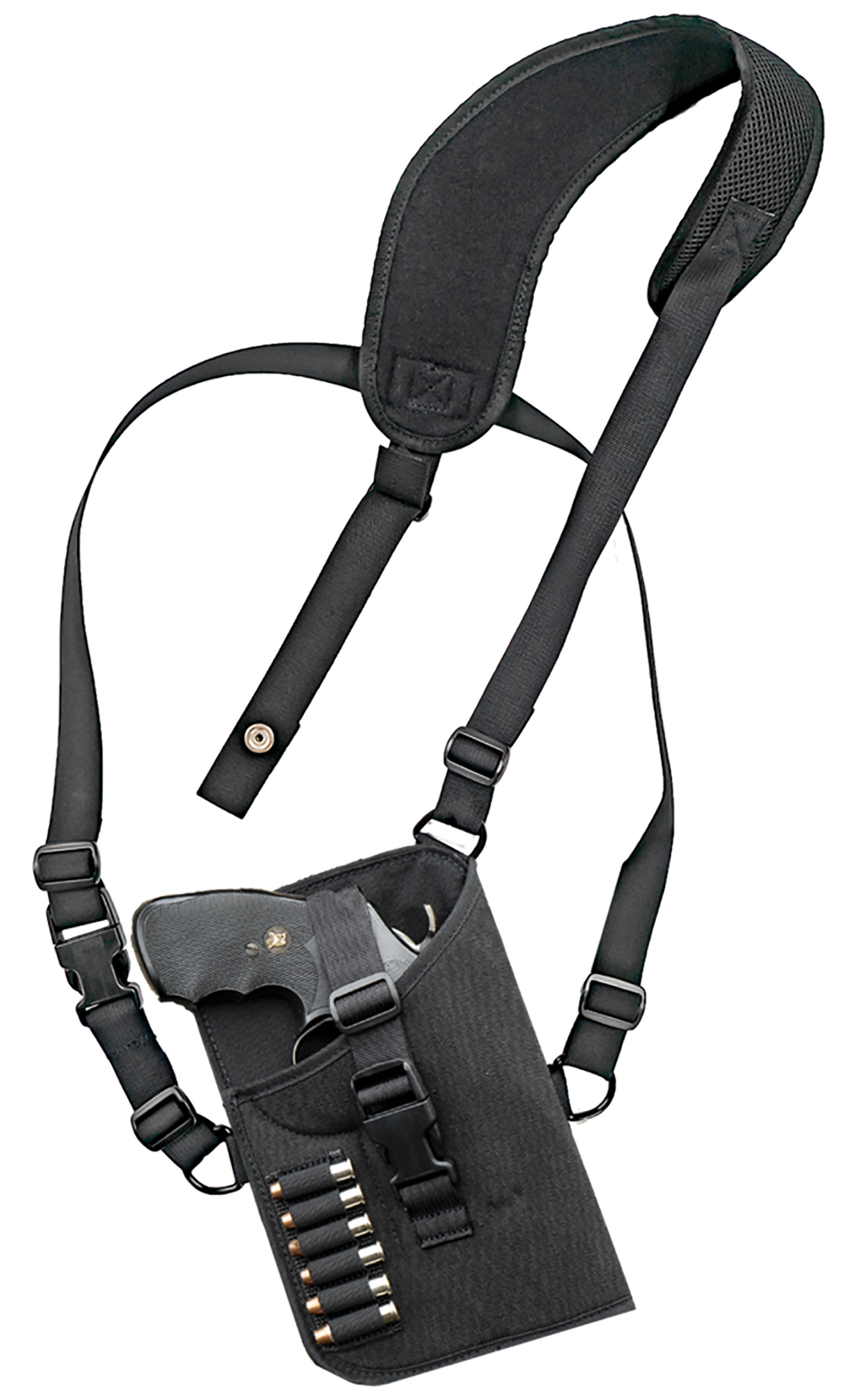 GrovTec US Inc GTHL15102R Trail Pack  Shoulder Black Nylon Harness Fits Med/Lg DA Revolver Fits 3-4