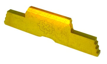 Cross Armory CRG5SLGD Slide Lock  Extended Compatible w/Glock Gen1-5/P80 Gold Steel