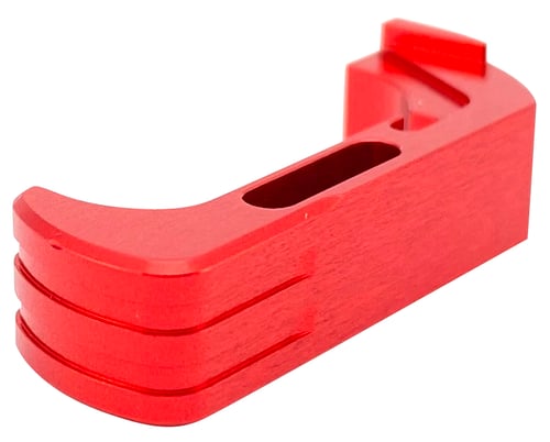 Cross Armory CRG5MCRD Mag Catch  Extended Compatible w/Glock Gen4-5 Red Anodized Aluminum