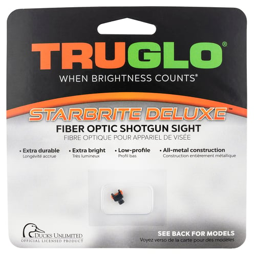 TruGlo TG954CR StarBrite Deluxe Bead  Black | Red Fiber Optic Front Sight 5-40