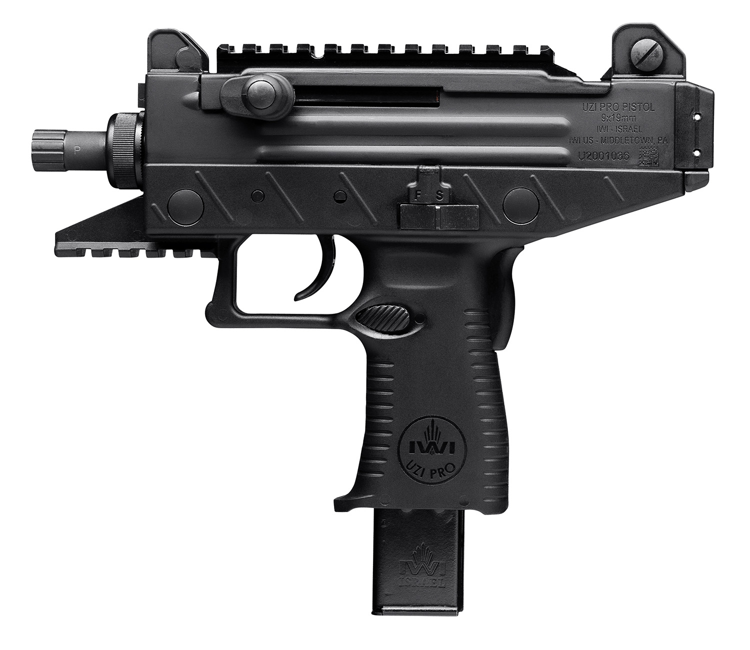 IWI UZI PRO-PISTOL 9MM THREAD BARREL 2-25RD MAG BLACK