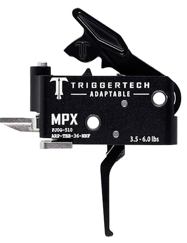 TriggerTech ARPTBB36NNF Adaptable  Two-Stage Flat Trigger with 3.50-6 lbs Draw Weight & Black PVD Finish for Sig MPX