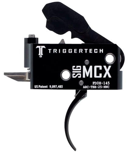 TriggerTech ARCTBB25NNF Adaptable  Two-Stage Flat Trigger with 2.50-5 lbs Draw Weight & Black PVD Finish for Sig MCX