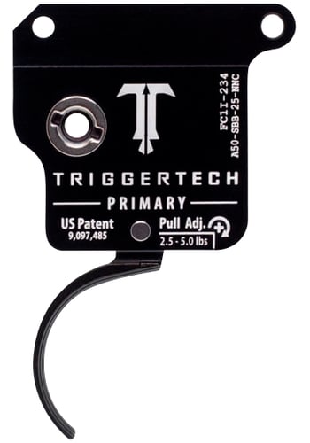 TriggerTech A50SBB24NNC Primary Without Bolt Release Single-Stage Traditional Curved Trigger with 2.50-5 lbs Draw Weight & Black PVD Finish for Armalite AR-50