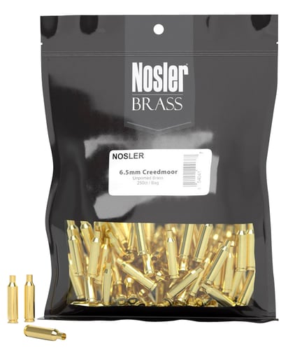 Nosler 10211 Premium Brass Unprimed Cases 6.5 Creedmoor Rifle Brass/ 100 Per Box