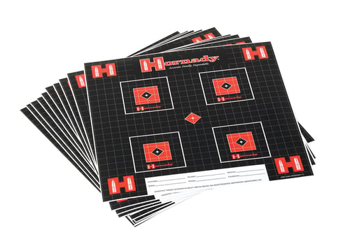 Hornady 9963 Lock-N-Load Target Grid Hanging Paper Black Red White 10 Pack