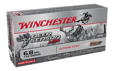 Winchester Ammo X68SPCDS Deer Season XP 6.8mm Rem SPC 115 gr Extreme Point 20 Per Box/ 10 Case