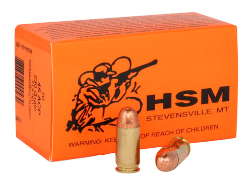 HSM 4512R Training  45 ACP 230 gr Full Metal Jacket 50 Per Box/ 20 Case