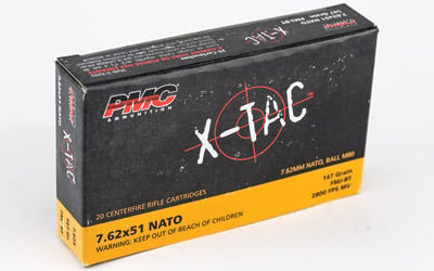 PMC 7.62x51 .308 147Gr FMJ BT 20Ct 25 boxes per case  25-BOX/CASE