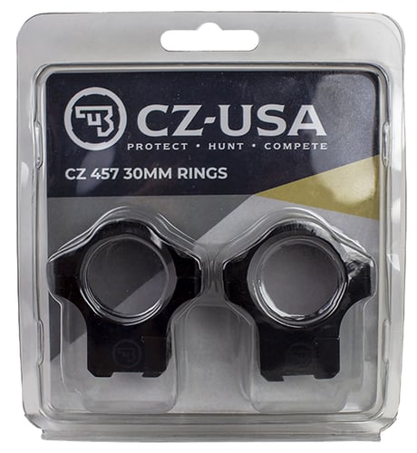 CZ-USA 40087 CZ Rings 457/455  Matte Black 30mm Medium