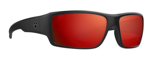 Magpul MAG1132-1-001-1140 Ascent Eyewear Adult Gray Red Mirror Lens Scratch Resistant Black Frame