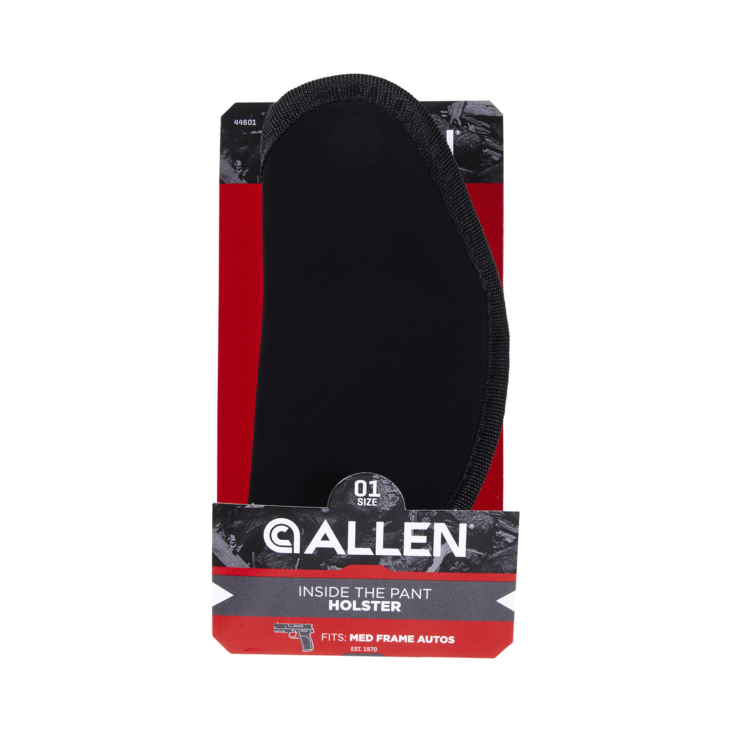 Allen 44601 Inside The Pants  Size 01 IWB Black Ultrasuede Fabric, Fits Medium Frame Autos, Belt Clip Mount, Right Hand