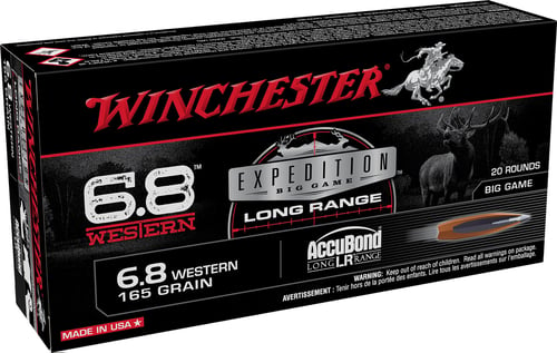 Winchester Ammo X68WLF Copper Impact  6.8 Western 162 gr Copper Extreme Point 20 Bx/ 10 Cs (Lead Free)