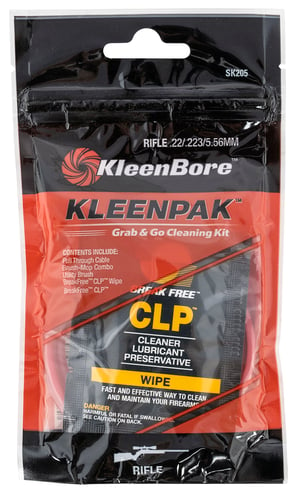 KleenBore SK20510 Grab & Go Cleaning Kit 5.56mm/223 Cal Rifle 10 Per Pack