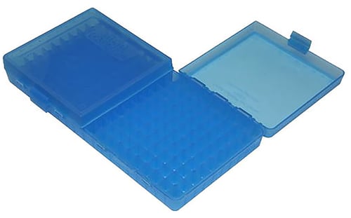 MTM AMMO BOX .45ACP/.40SW/10MM 200-ROUNDS CLEAR BLUE