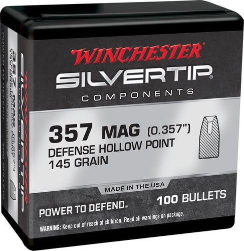 Winchester Ammo WB357S145X Centerfire Handgun Reloading 357 Mag .357 145 gr Silvertip Hollow Point 100 Per Box/ 10 Case
