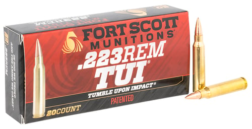 FORT SCOTT .223 TUI 55GR SOLID COPPER 20RD 25BX/CS