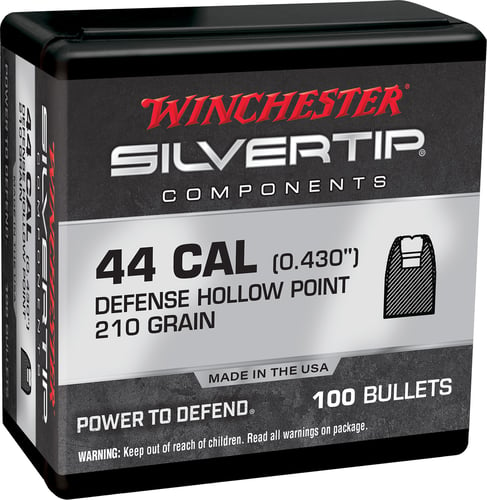 Winchester Ammo WB44ST210X Centerfire Handgun Reloading 44 Mag .430 210 gr Silvertip Hollow Point 100 Per Box/ 10 Case