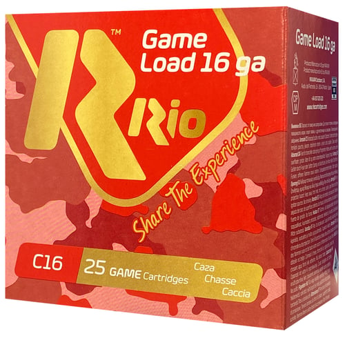 Rio Ammunition RC168 Game Load  16 Gauge 2.75