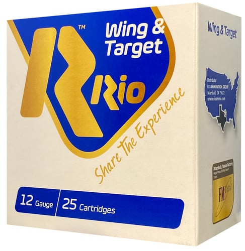 RIO Ammunition WT288 Wing & Target Shotshell 12 Ga, 2-3/4