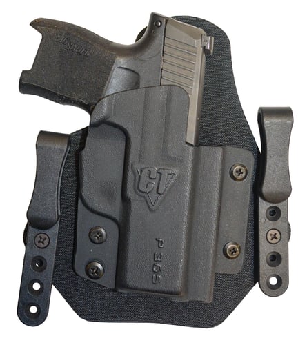 Comp-Tac C916GL052RBSN Sport-TAC  IWB Black Kydex/Nylon Belt Clip Fits Glock 19 Gen5 Right Hand