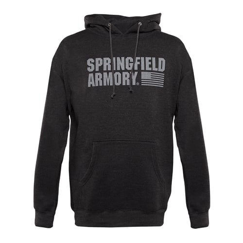 Springfield Armory GEP16632X Springfield Flag Logo Mens Charcoal Gray Long Sleeve 2XL